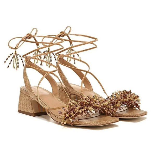 Sam Edelman Women's Walda Bead Embellished Strappy Sandal Size 6 (MSRP $160) - Picture 1 of 12